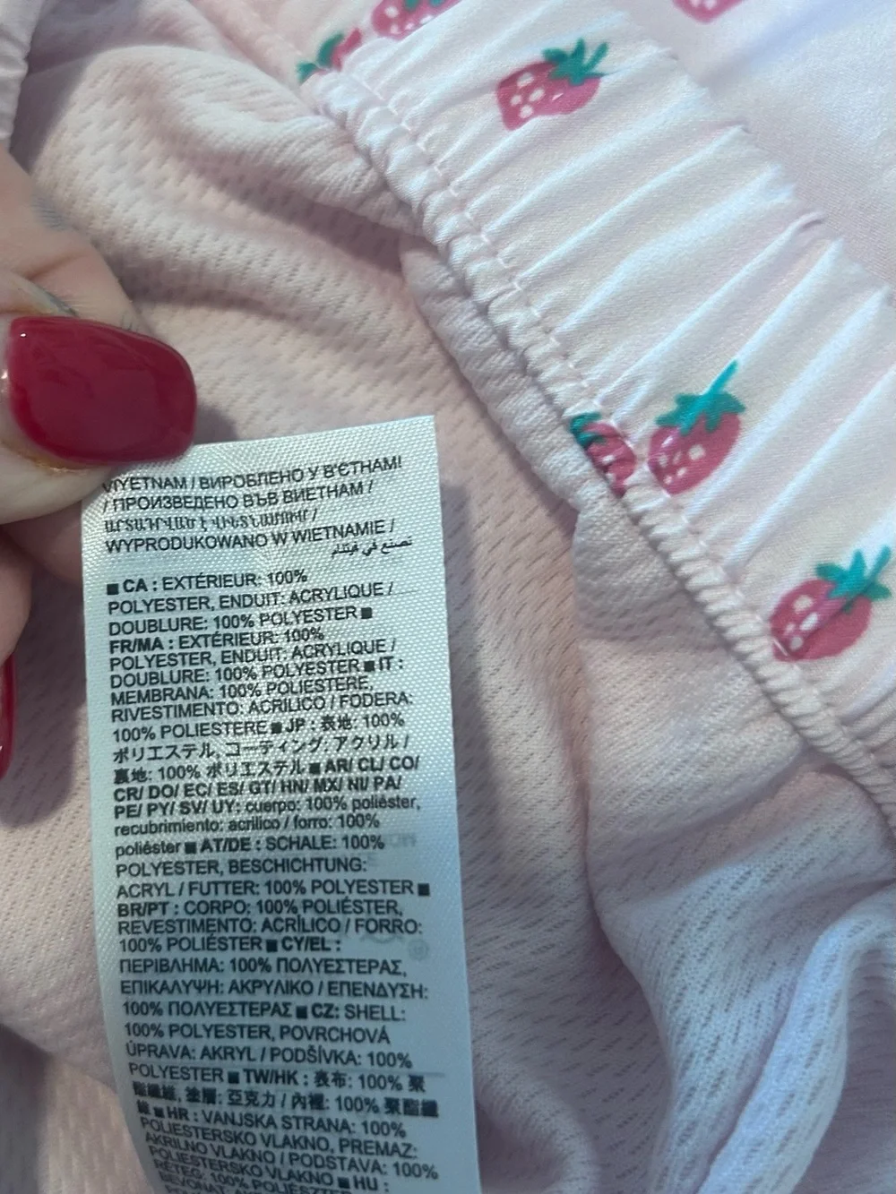 Baby GAP Pink Strawberry Hooded Windbreaker. Size 3